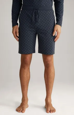Cornflower Loungewear Shorts in Navy gemustert
