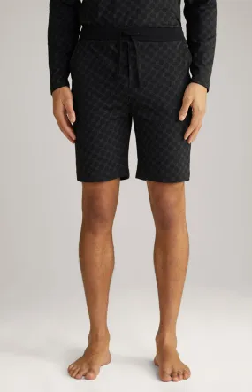 Cornflower Loungewear Shorts in Schwarz gemustert