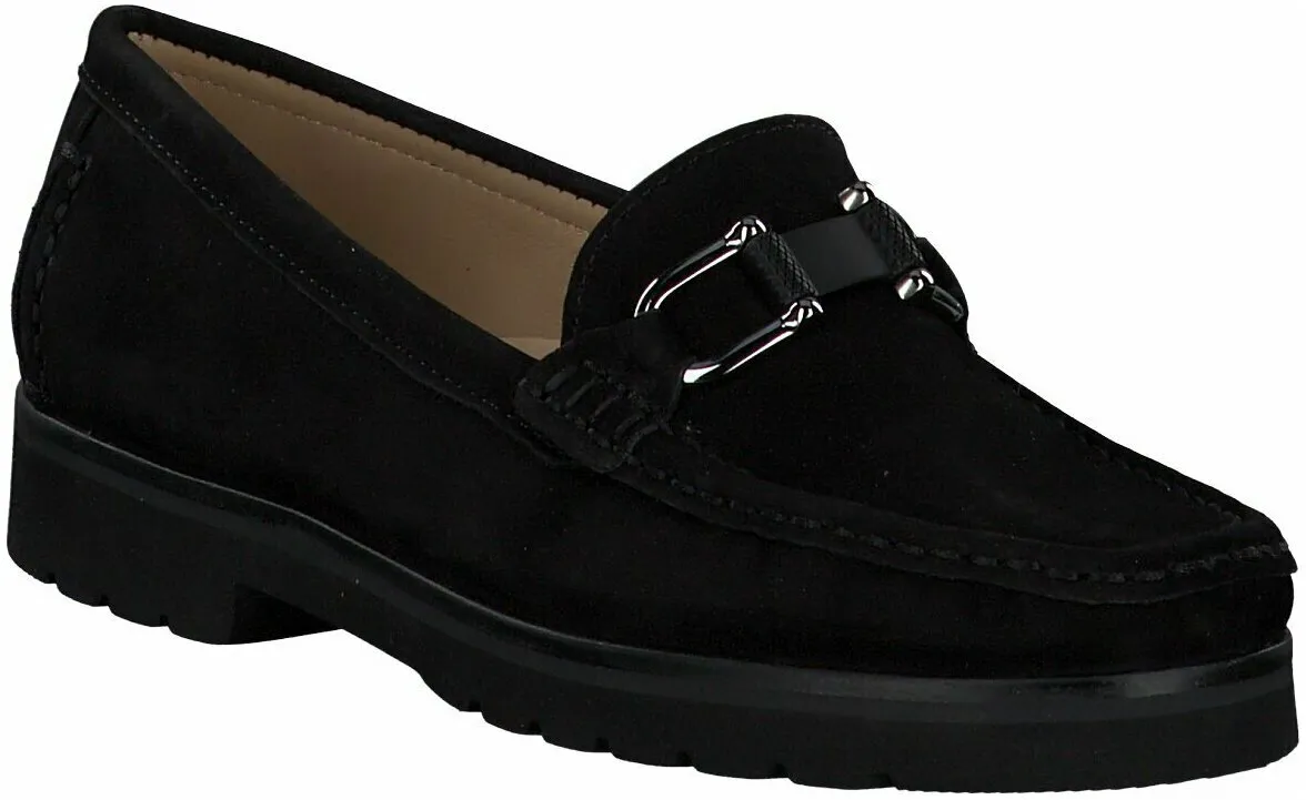 Damen-Slipper aus Leder 100002903644 (Schwarz)