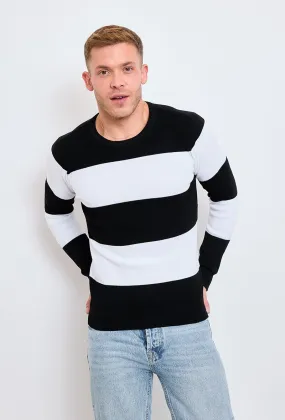 Gestreifter schmaler Pullover