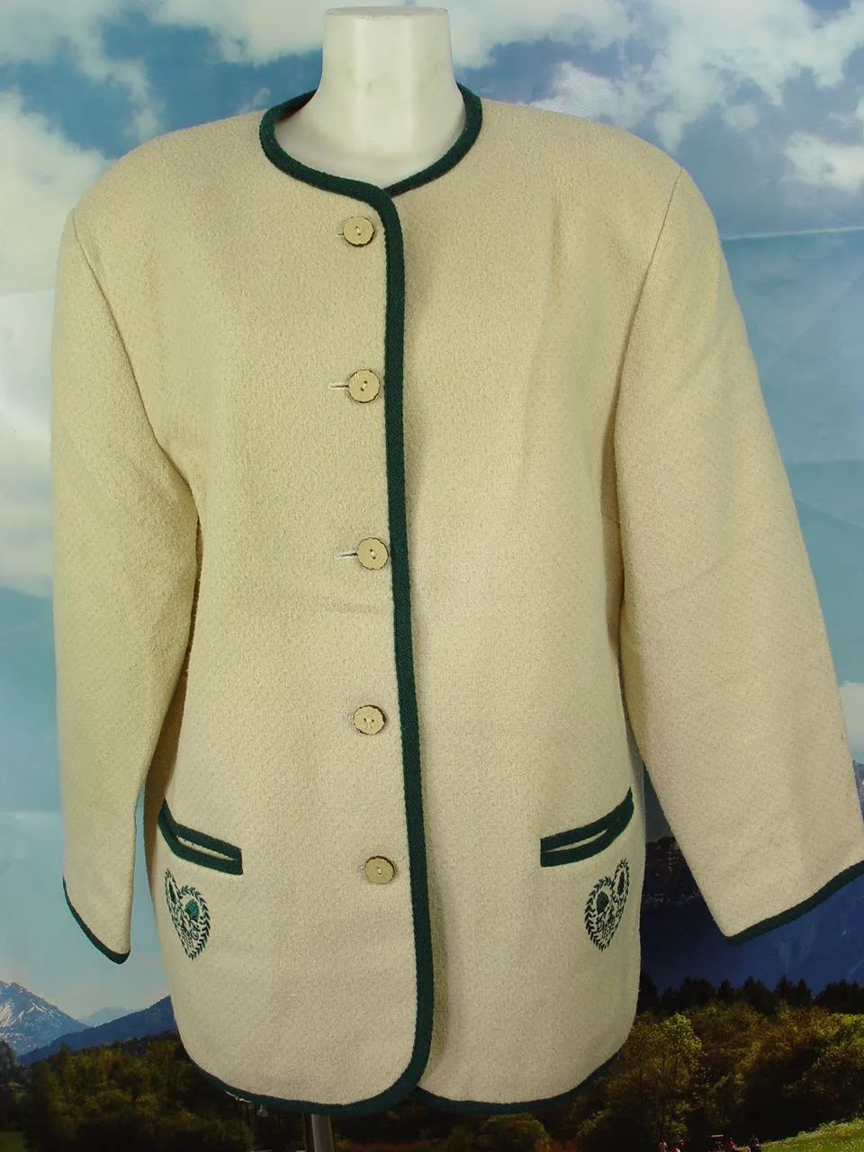 neuwertig wunderschöne LADY H Walkjacke Janker Jacke Trachtenjacke Gr.44