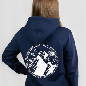Restless Crew Unisex Hoodie "MOUNTAINS" - French Navy