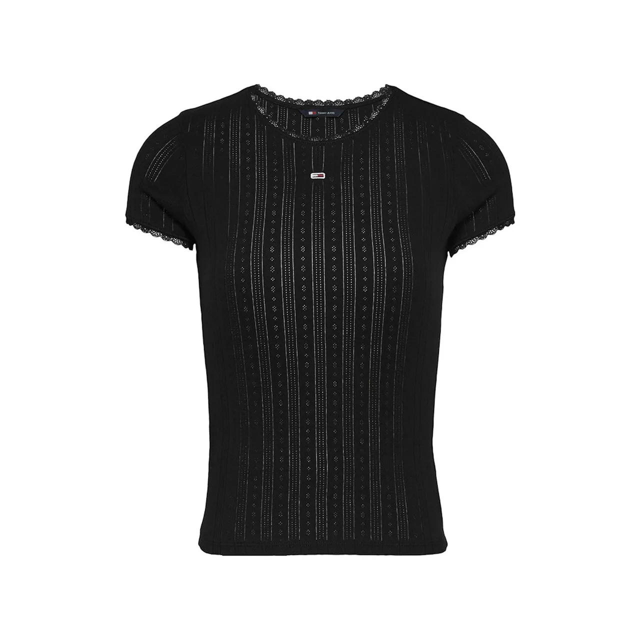 TJW SLIM POINTELLE RIB TEE
